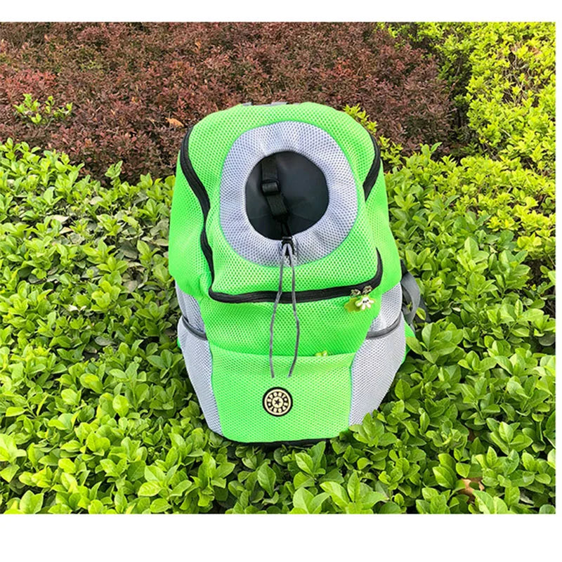 Pet Dog Carrier Bag Out Double Shoulder Portable Travel Backpack Outdoor PPet Dog Front Bag Mesh Backpack Head Pet Supplies