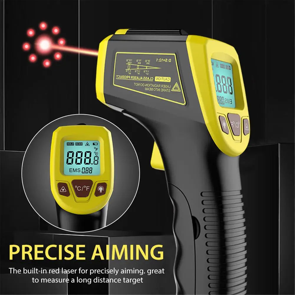 Digital Infrared Thermometer Non Contact Laser IR Temperature LCD DisplayPyrometer Tester Industrial Temperature Instrument