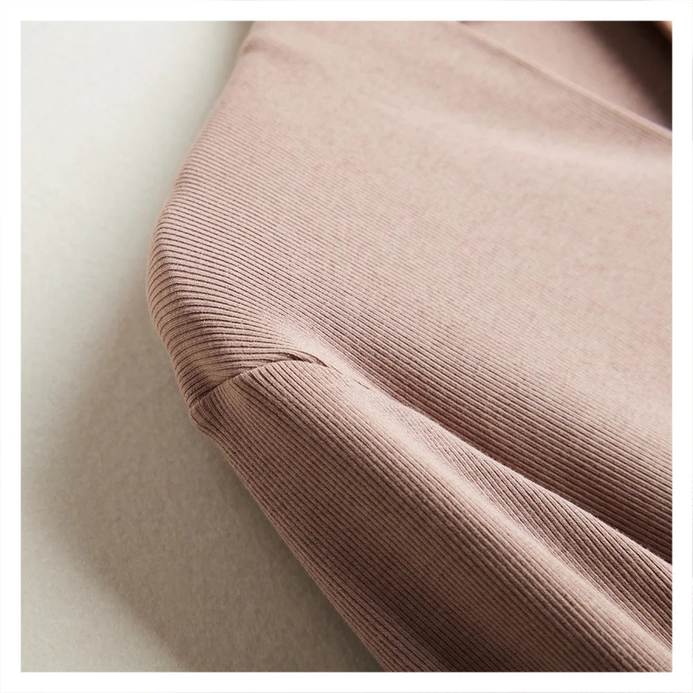 Silk Long Sleeve T-Shirt Elastic Slim Fit V-neck Pullover Thread Solid Color Mulberry Silk Brushed Women's Bottoming Shirt
