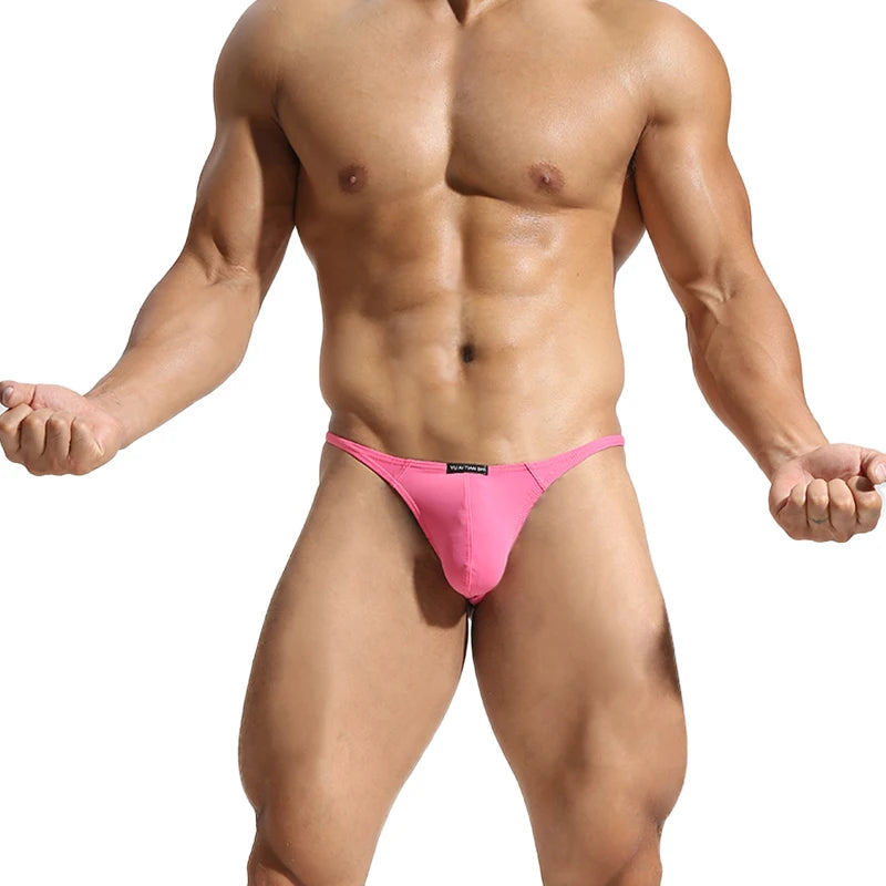 Thongs Men's Underwear T Back G String Briefs Sexy Breathable Solid Lingerie Jockstrap Men Panties Thong