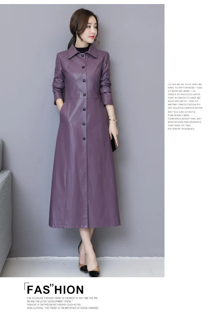 New Women Sheepskin Coat Autumn Winter 2025 Fashion Keep Warm Long Jacket Thicken Sheep Leather Coat Suede Outerwear Female