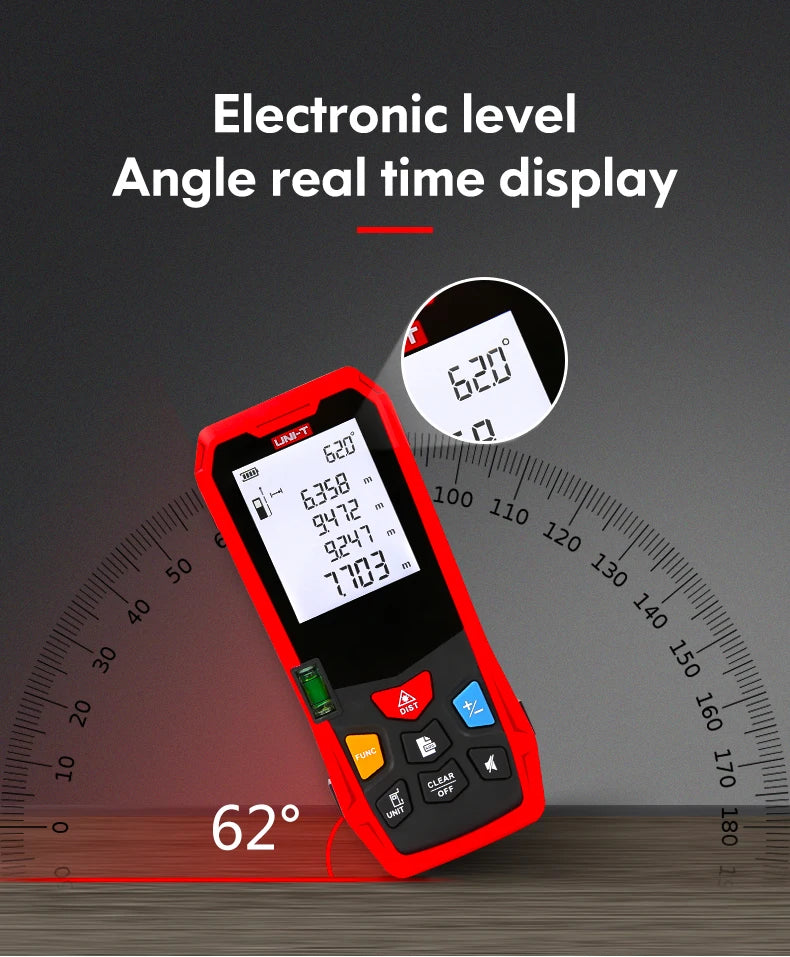 UNI-T Handheld Laser Rangefinder Distance Meter 40M 60M 80M 100M Medidor Laser Tape Build Measure Device Electronic Ruler