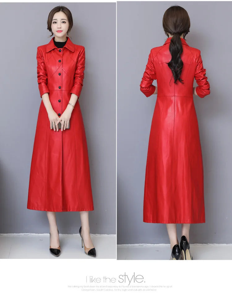 New Women Sheepskin Coat Autumn Winter 2025 Fashion Keep Warm Long Jacket Thicken Sheep Leather Coat Suede Outerwear Female