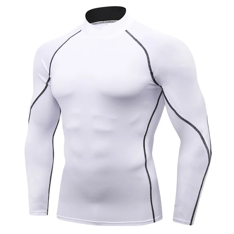 Thermal Underwear Sets Men High Collar Winter Long Johns Thermo Underwear Compression Sweat Quick Drying Thermal Clothing
