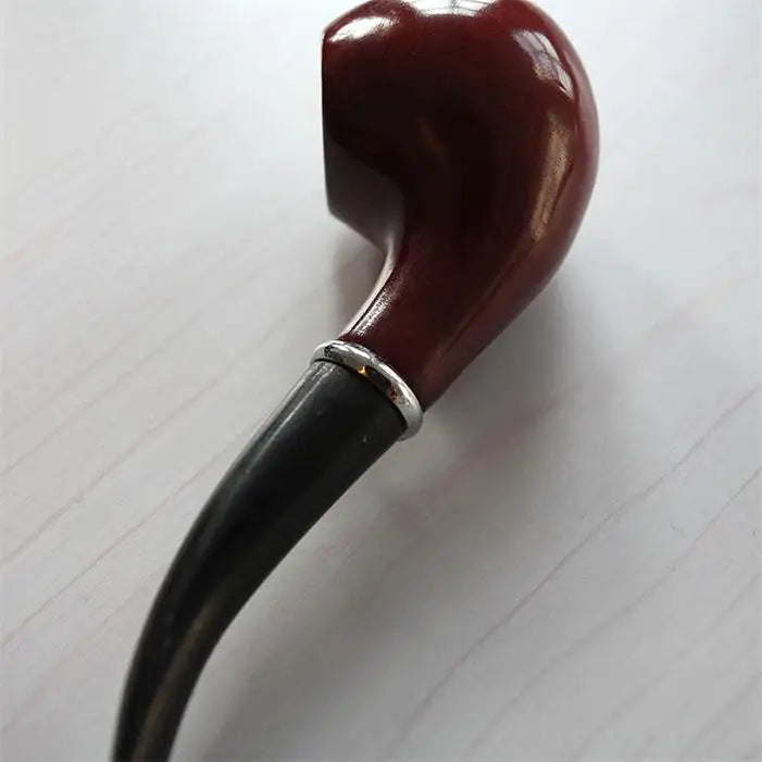 Classic Wood Grain Resin Pipe Chimney Filter Long Smoking Pipes Tobacco Pipe Cigar Gifts Narguile Gift Grinder Smoke Mouthpiece