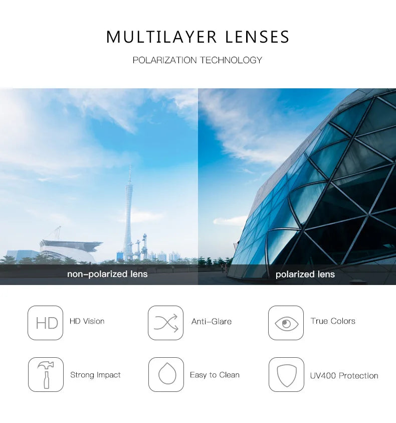 Vintage Polarized Sunglasses Men Women Brand Design Eye Sun Glasses Semi Rimless Classic  Shades Oculos De Sol UV400
