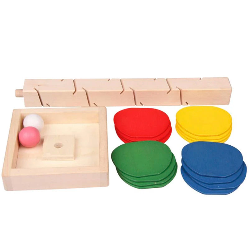 Mini Colorful Tree Marble Ball Run Track Building Blocks Kids Wooden Toys Montessori Learning Educational Toys for Children