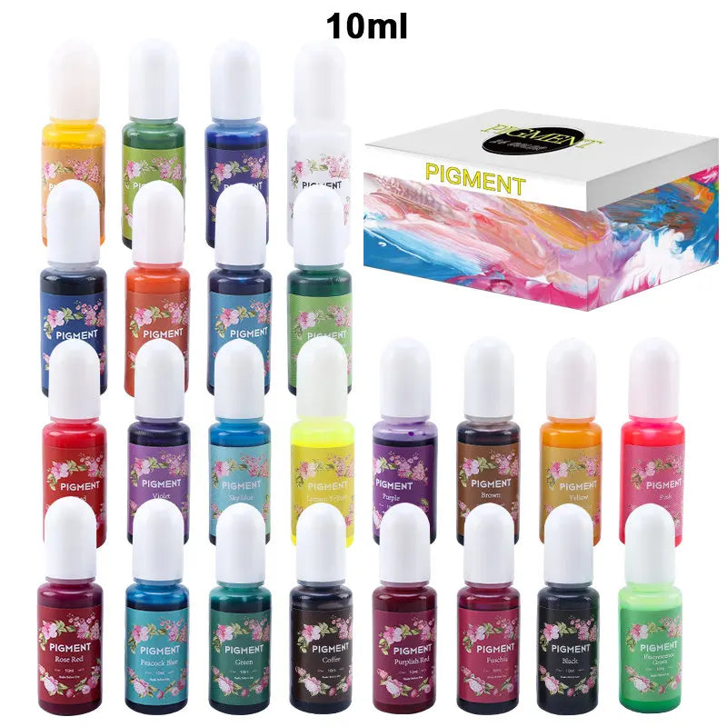 Epoxy Resin Supplies Resin Pigment Kit Liquid Colorant Dye Powder Filling Material for Art Crafts DIY Jewelry Making Accessories