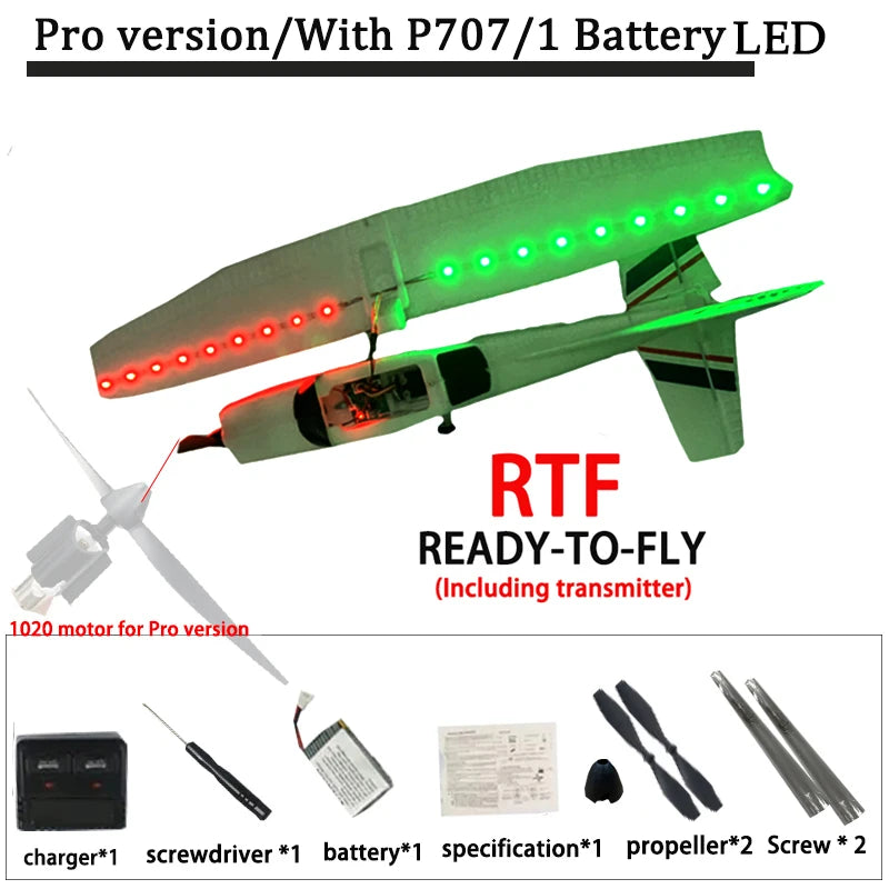 2022 Newest F949 Pro version 2.4G 3Ch RC Airplane 3D/6G Fixed Wing Plane CESSNA182 Outdoor Toys  RTF With Gyroscope 1020 motor