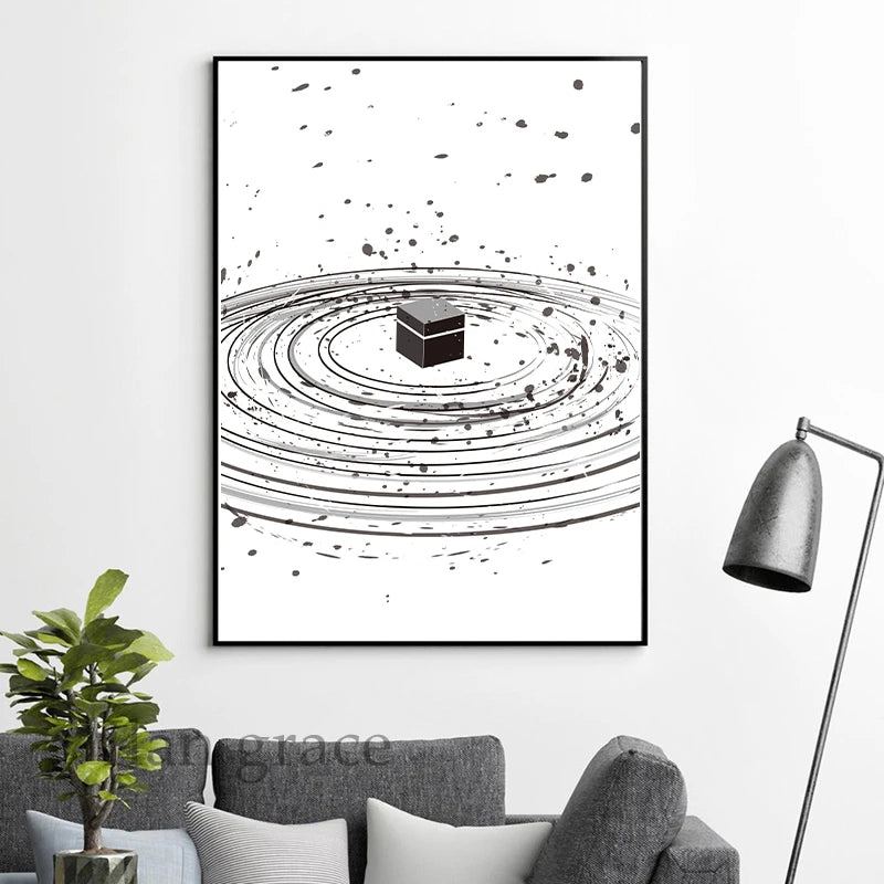 Islamic Holy Cities Makkah Prints Madinah Quds Jerusalem Arabic Wall Art Canvas Painting Mecca Posters Living Room Home Decor