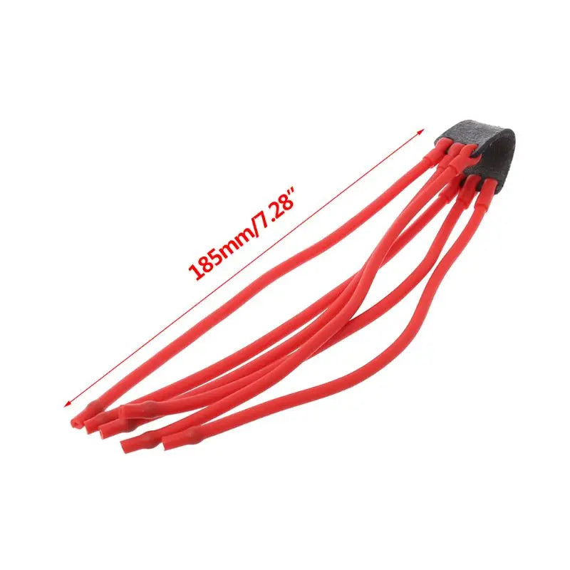Slingshot Band Group Leather Pocket Rubber Band Latex Powerful Catapult Replacement Outdoor Hunting Shooting Tube Sling Elastic