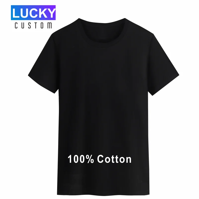 Men's 100% Cotton T-shirt Custom Printing Printing Short-sleeved Embroidery Company Logo Breathable Solid Color Top 4xl