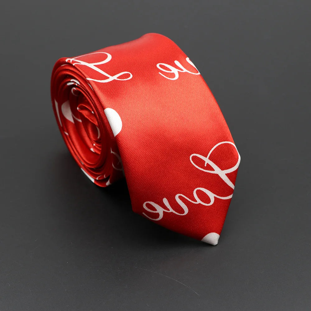 Classic Musical Notes Printed Tie Silky Narrow Neckties Slim Smooth Piano Guitar Necktie Simple Elegant Trendy Unisex Ties Gift