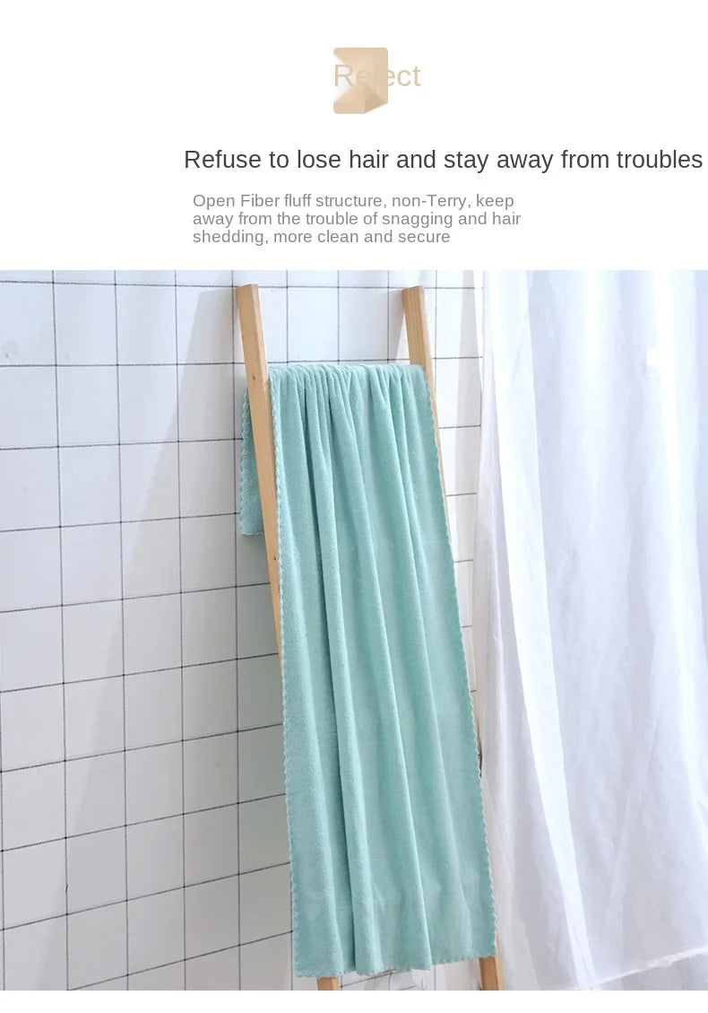 Cotton Bath Towels for Adults, 70x140cm 35x75cm 2pcs, High Absorbent Soft Bath Towel + Face Towels, Luxury Super Large Towel Set