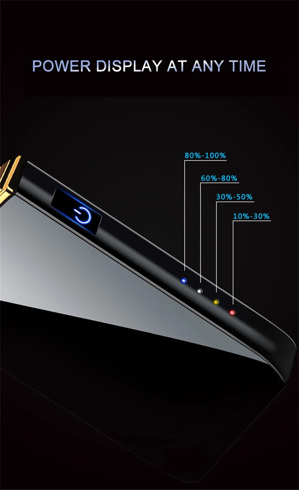 Windproof Electric Metal Lighter Double Arc Plasma Rechargeable USB Lighter Touch Induction Smoking Lighter Men's Gadgets