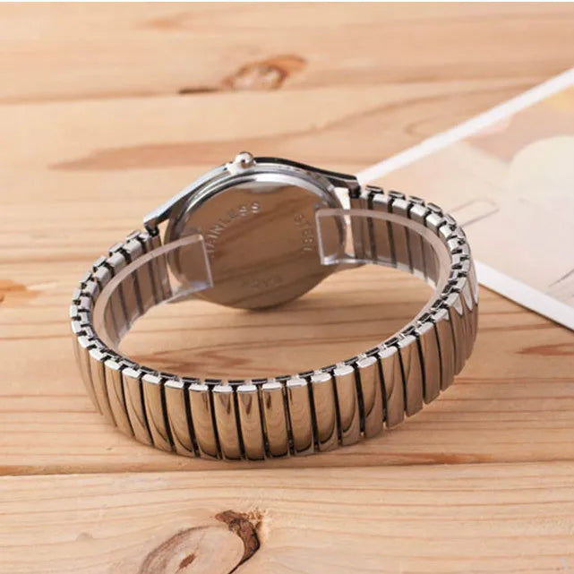 Men Women Fashion Wristwatches Couple Flexible Stretch Band Quartz Watches Man and Ladies Dress Clock Simple Casual Watches