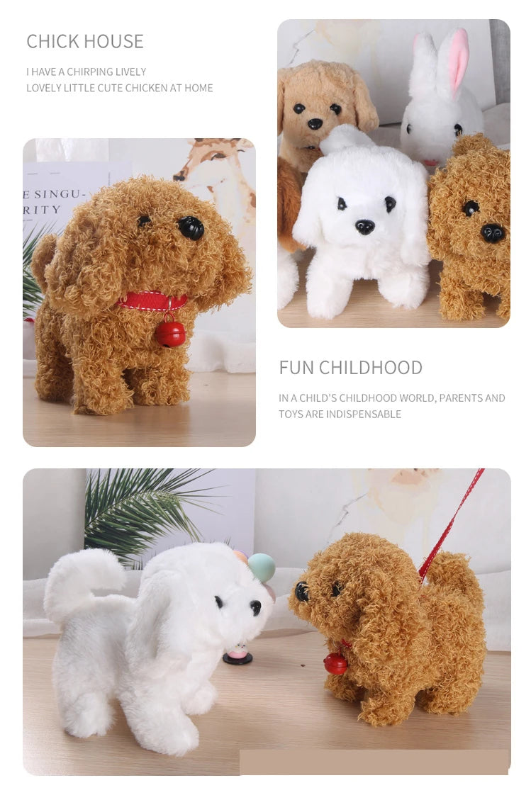 Plush Puppy Electronic Toy Dog Adorable Kids' Smart Interactive Walks Barks Jumps Wags Tail Baby Birthday Gift