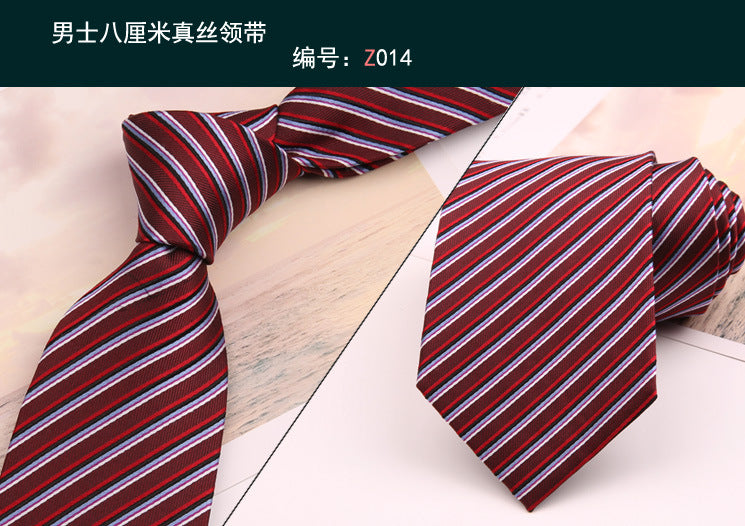 8cm Adult Silk Neckties for Mens Suits Wedding Neck Ties Retro Striped Corbatas Gravata Neckwear Gentleman Gravatas Tie