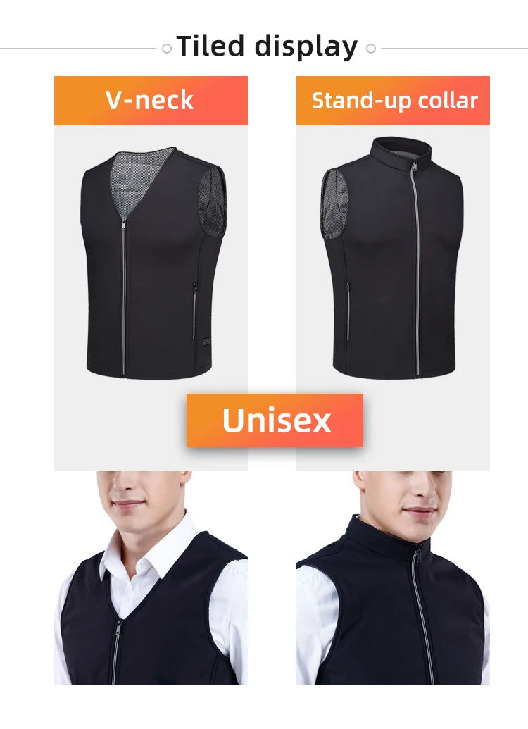 2024 Winter Mens Thermal Clothing Electrical Cotton Heated Vests USB Heating Down Jacket Warm Sleeveless Women Fishing Hunting