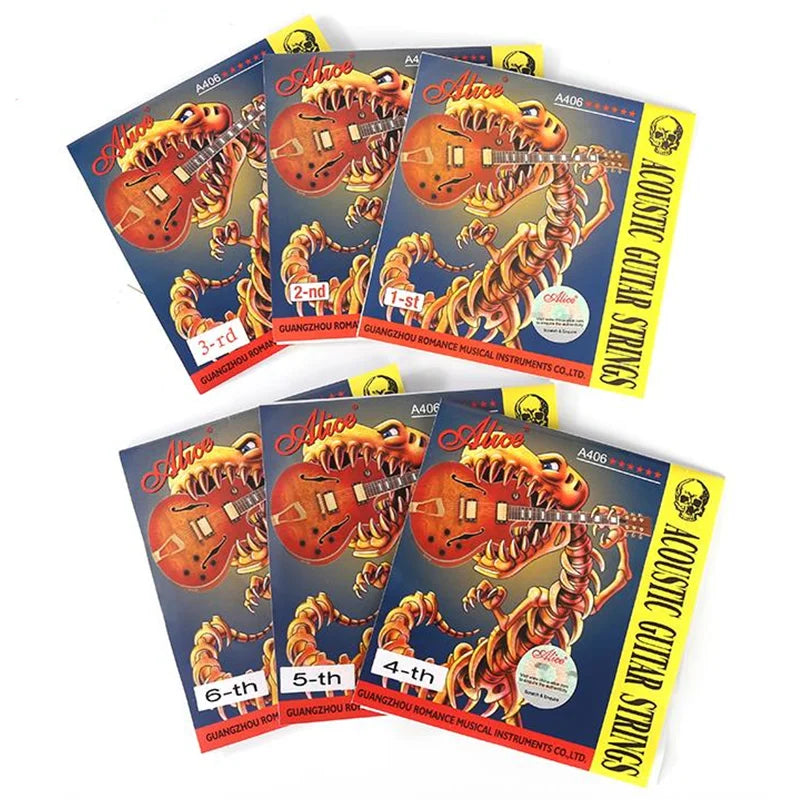 A Set Musical Instruments 012-053 A406 Acoustic Guitar Strings Parts Accessories
