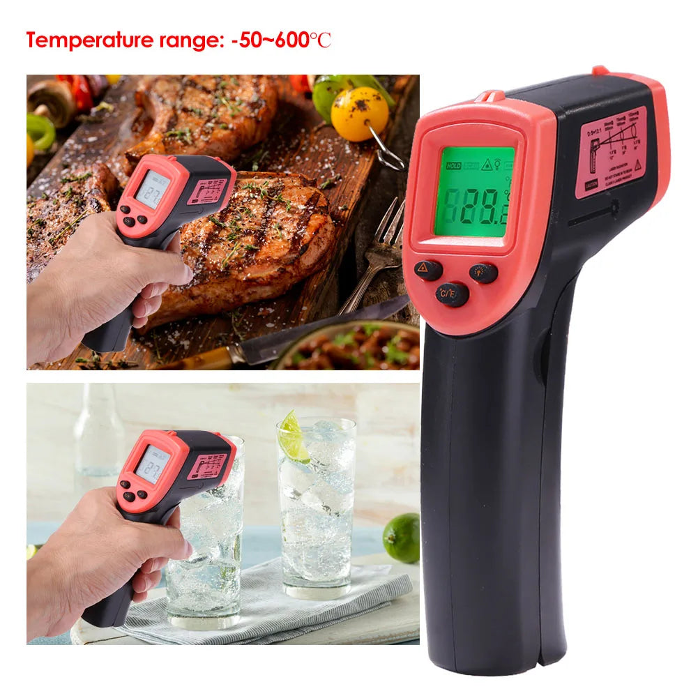 Digital Infrared Thermometer -50~600℃ GM320/GM320S/HW600/HW550 LCD Display Contactless Thermometer Pyrometer IR Laser Point