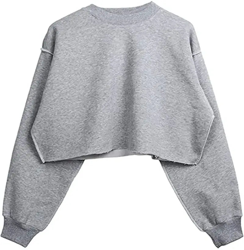 Thick Oversized Women Sweatshirt Hoodies Warm Fleece Casual Long Sleeve Harajuku Streetwear Crop Pullover Ropa Mujer