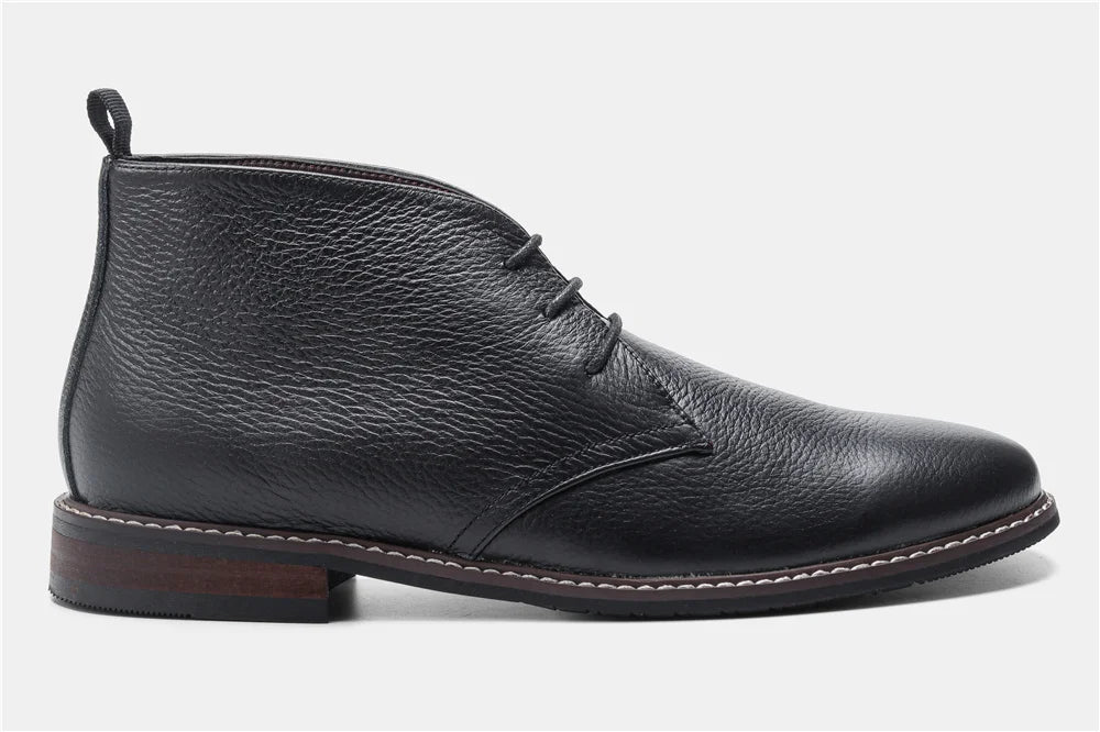 Genuine Leather  Men Boots Fashion Comfortable 2023 Brand Ankle Leather Boots #KD585