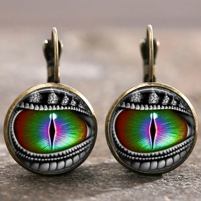 Islamic Muslim Logo Pendant Earrings Glass Convex Charm Pendant Alloy Metal Arabic Religious Jewelry