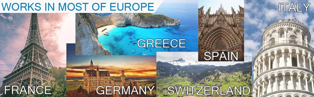 European Travel Plug Adapter Type C Universal To EU Power Charge Your Electronics In Italy Greece Germany Outlet Adaptor 3 Pack