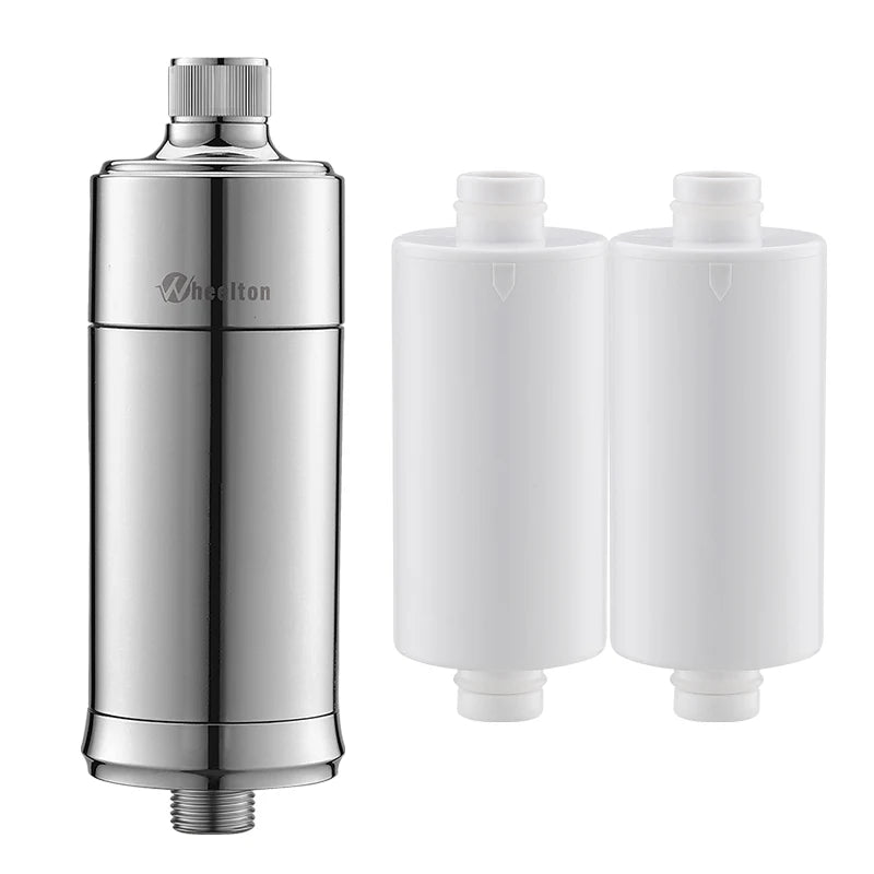 Wheelton Household Shower Water Filter - Filter Water Reduces Chlorine Heavy Metal  Sediment Improves Dry Itchy Skin & Hairloss