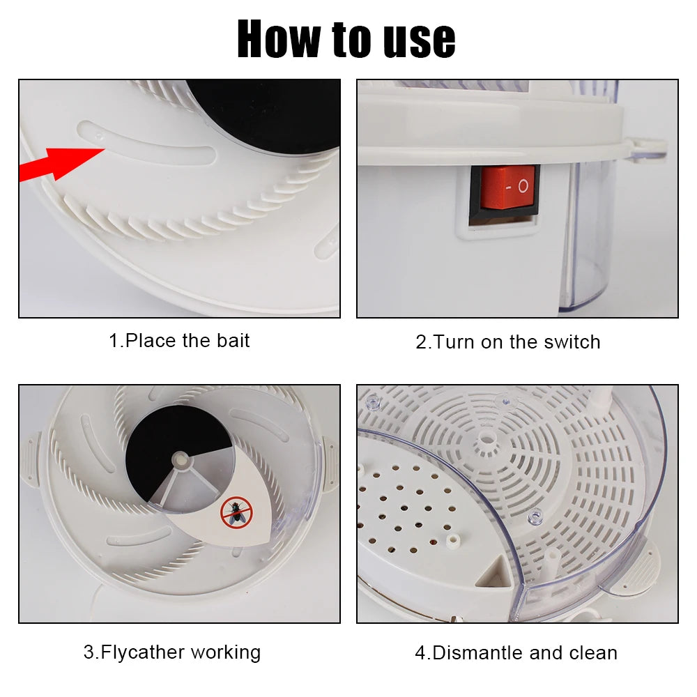 Indoor Outdoor Fly Trap Electric Pest Killer Automatic Flycatcher Insect Pest Catcher USB Pest Reject Control Repeller