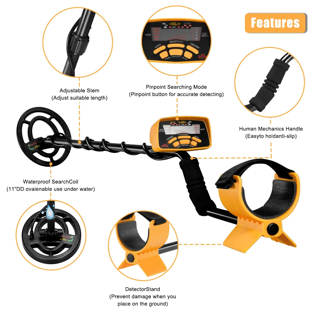 (Battery-free)MD6250 Professional Metal detector Underground Metal detector Hunter detects metals with high performance