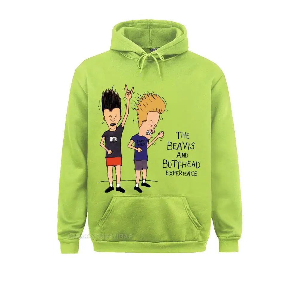 Men JackeSweatshirt Rock Music Beavis And Butthead Youth Sportswear Cotton Great Mens Oversized Harajuku Hoodies Custom