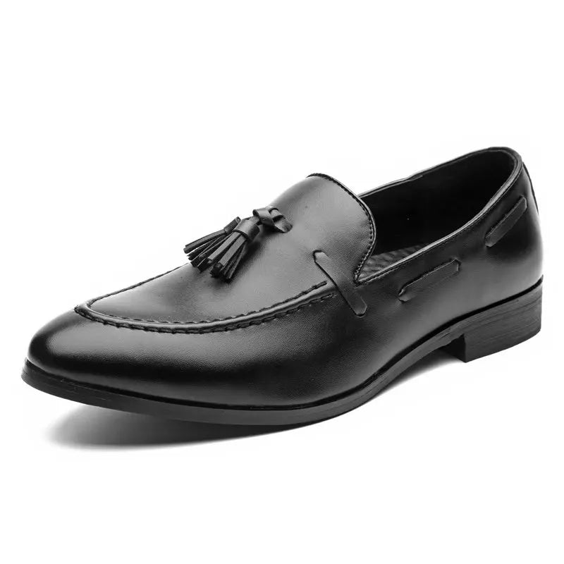 New Men Tassel Loafers Leather Formal Shoes Elegant Dress Shoe Simple Slip On Man Casual Footwear Zapato Hombre