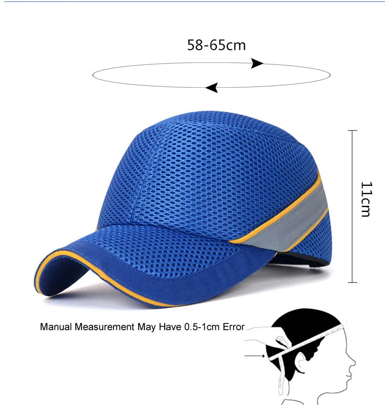 Newest Work Safety Protective Helmet Bump Cap Hard Inner Shell Baseball Hat Style For Work Factory Shop Carrying Head Protection