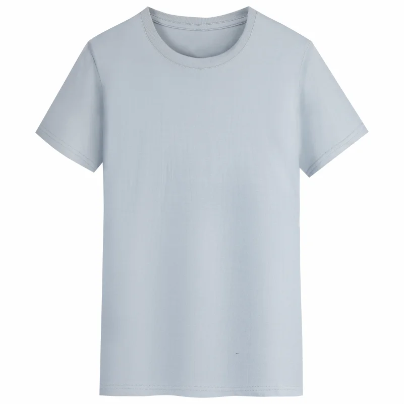 Men's 100% Cotton T-shirt Custom Printing Printing Short-sleeved Embroidery Company Logo Breathable Solid Color Top 4xl