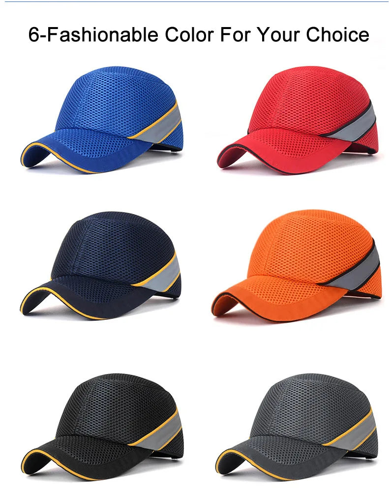 Newest Work Safety Protective Helmet Bump Cap Hard Inner Shell Baseball Hat Style For Work Factory Shop Carrying Head Protection