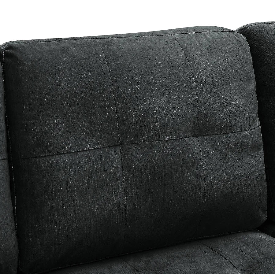 Modern Convertible Sectional 3-Seaters Sofa Set Reversible Chaise Storage Ottoman Cup Holders L-Shaped Velvet Memory Foam Metal