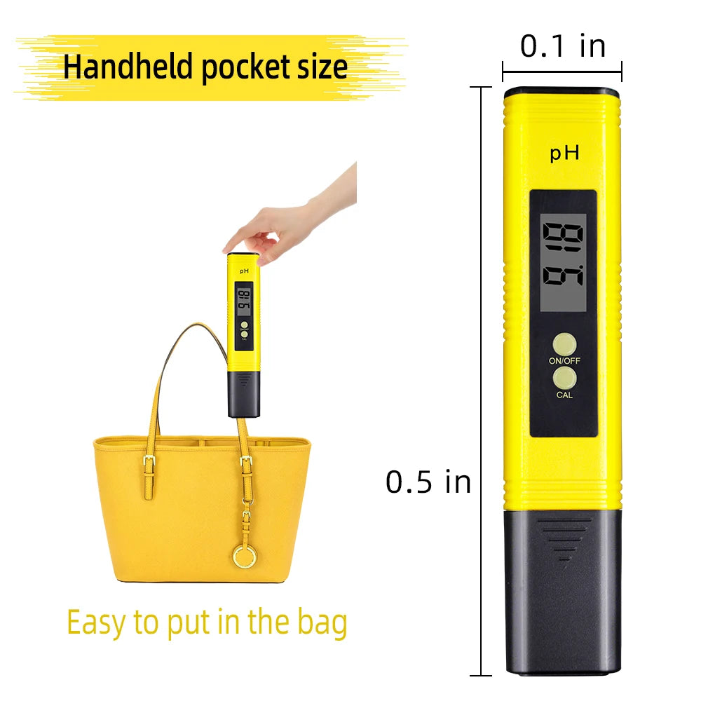 PH Meter & TDS Meter Digital Water Quality Tester 0-14 PH Meter Tester 0-9990PPM TDS&EC LCD Water Purity PPM Aquarium Filter