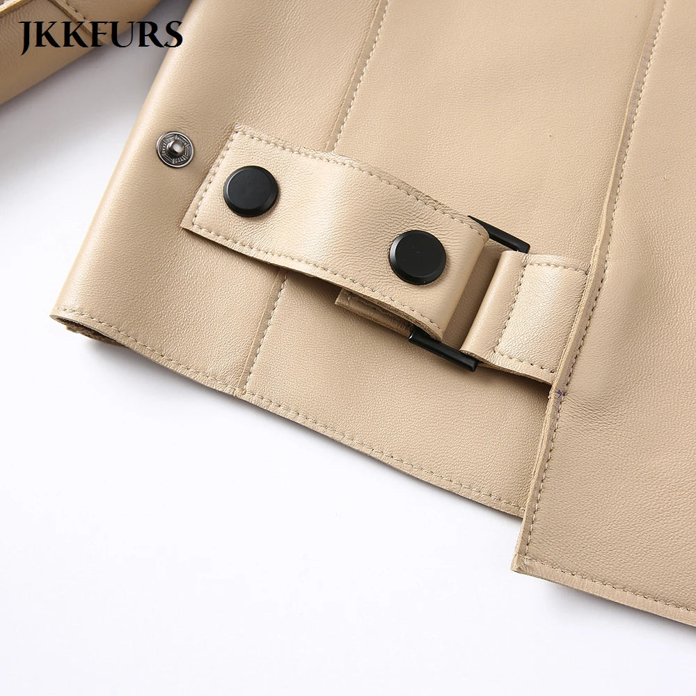 2025 26 Colours Women's Genuine Leather Jacket New Fashion Real Leather Coat Lady Autumn Winter Sheepskin Leather S7547