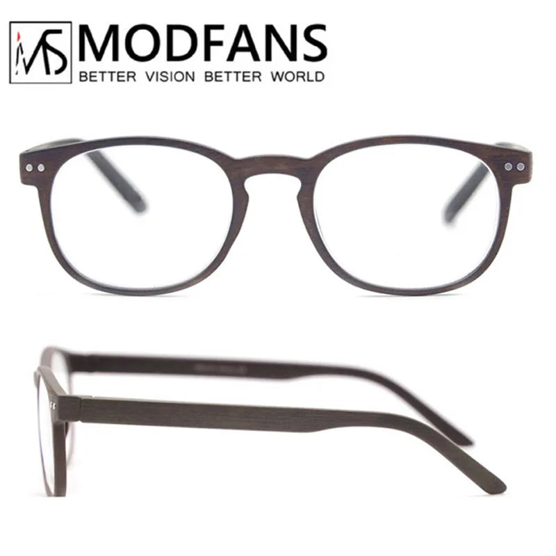Reading Glasses for Men & Women, Wood-Looked Frame Readers Outdoor Sun Glasses Reading -  Lightweight Spring Hinge Eyegalsses