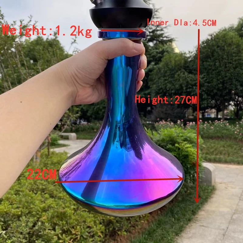 Big Size 26/20cm Hookah Base Glass Bottle Shisha Bottle Flask For Model Nargile Sheesha Narguile Chicha Cachimbas