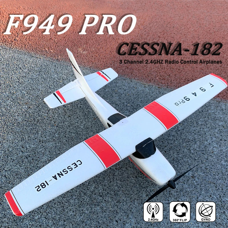 2022 Newest F949 Pro version 2.4G 3Ch RC Airplane 3D/6G Fixed Wing Plane CESSNA182 Outdoor Toys  RTF With Gyroscope 1020 motor