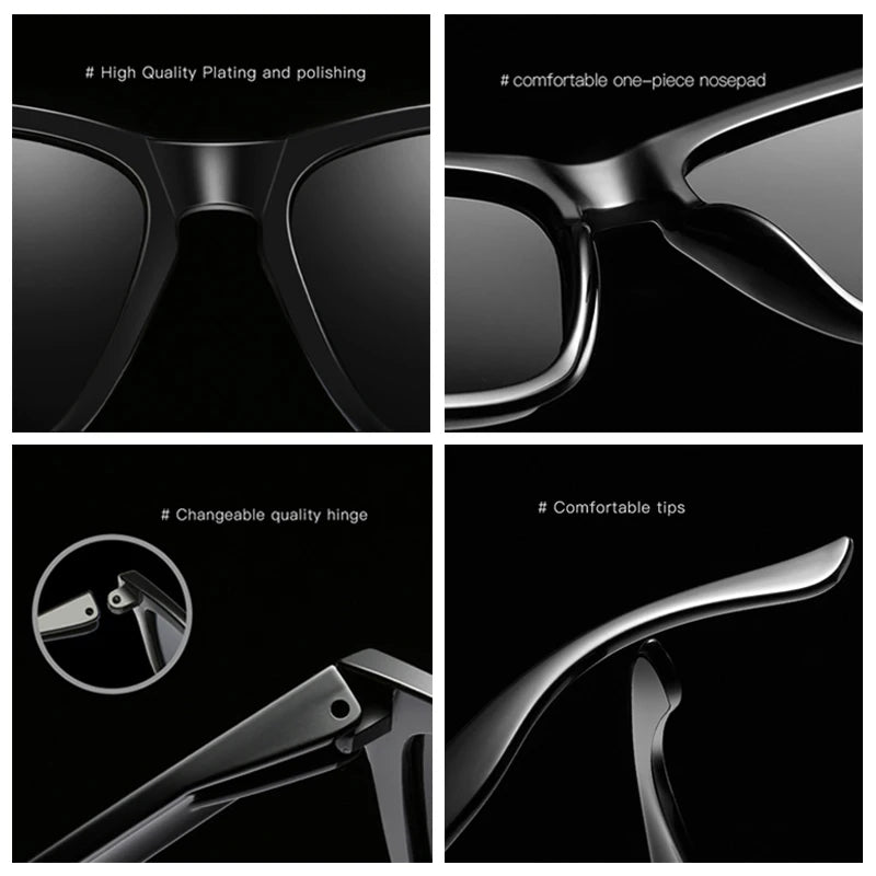 Classic Square Polarized Sunglasses Men Women Fashion Driving Sun Glasses Reduce Glare Outdoor Shades UV400