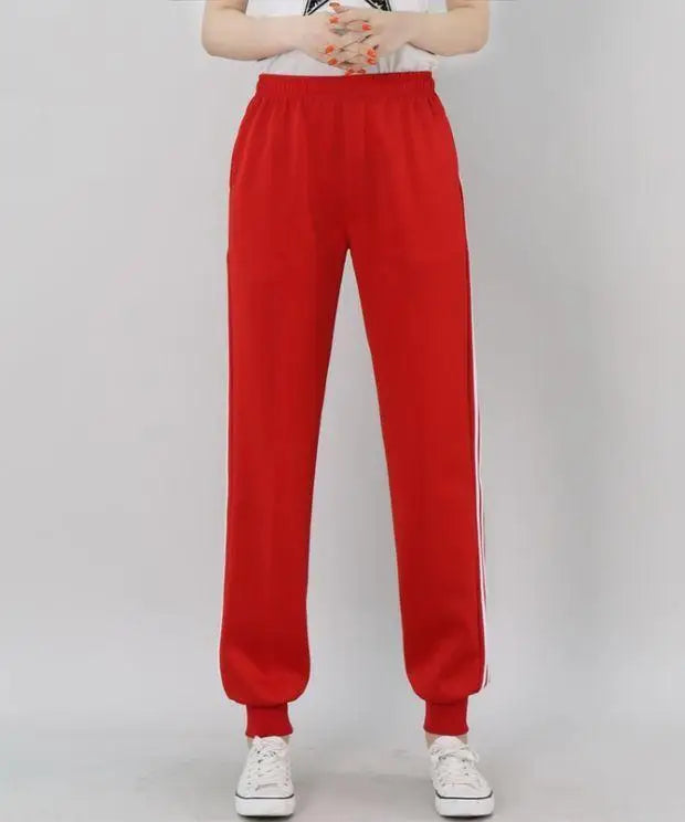 2023 Summer Men's Casual Sweatpants Men Jogger Basic Trousers Tracksuit Side Stripe Bottoms Breathable Sportswear Track Pants