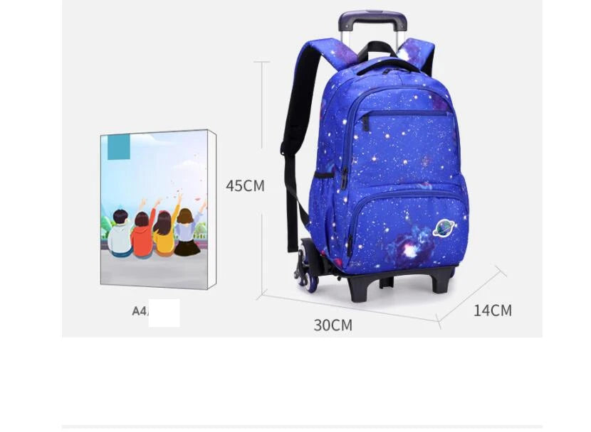 Schoolbag with wheels School wheeled backpack for boys Children School trolley bags travel luggage School Rolling backpack Bags