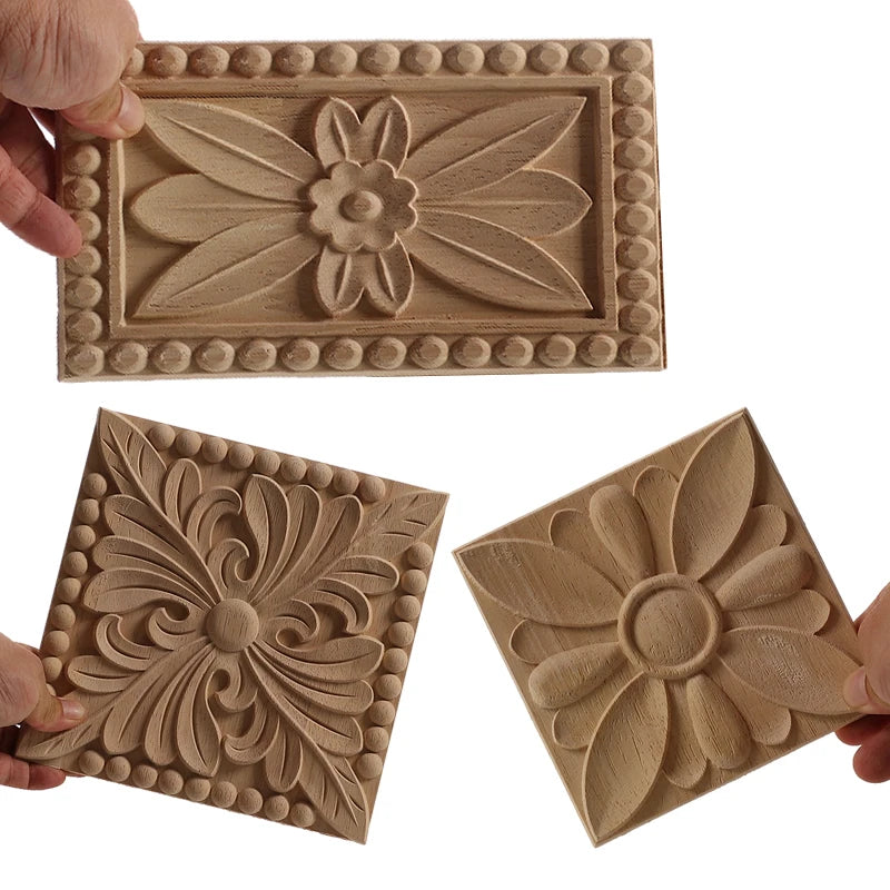Furniture With Solid Wood Legs Carving Flower Sofa Seat TV Cabinet Feet No Paint Drop Ship Replace Home Decoration Accessories