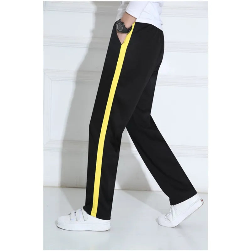 Unisex New Pants Casual Sweatpants Striped Bastic Trousers Pants Men Joggers Simple Work Pants