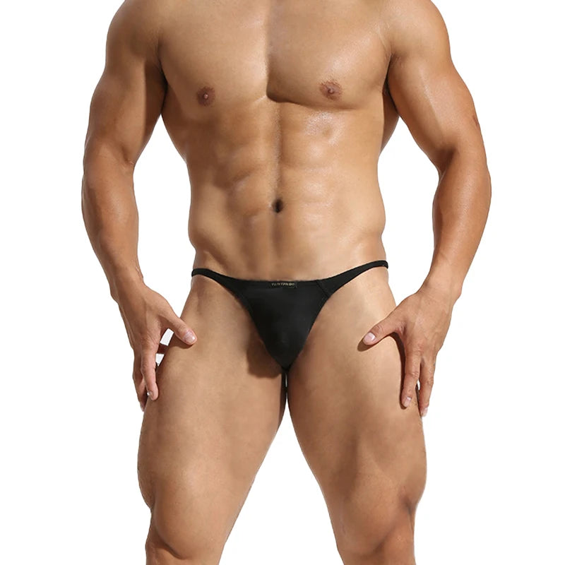 Thongs Men's Underwear T Back G String Briefs Sexy Breathable Solid Lingerie Jockstrap Men Panties Thong
