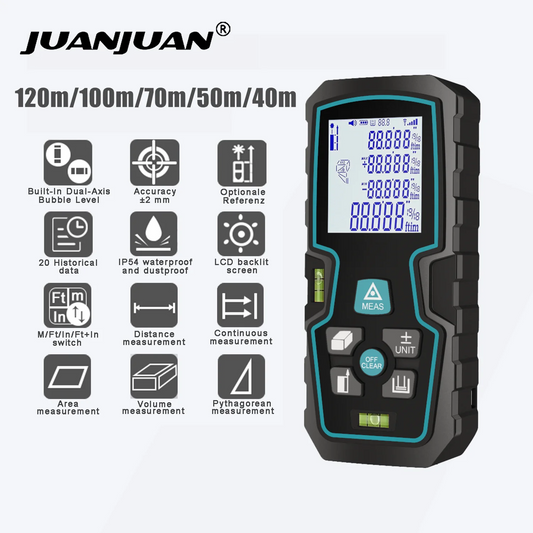 Laser Rangefinder 120M 100M 70M 50M Laser Finder IP54 Digital Laser Distance Meter Laser Meter Laser Measuring Tape 50% Off